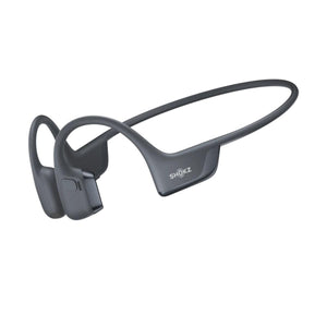 Shokz bone conduction headphones in grey