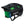 Smith matte black mountain bike helmet with green visor and green goggles