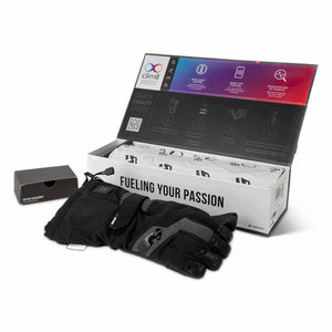 509 heated gloves in open product packaging with battery accessories box