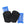 Two black fabric wrist wraps with two blue Kool Max reusable ice packs