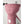 Hestra pink glove cuff with white leather pull tab and logo patch
