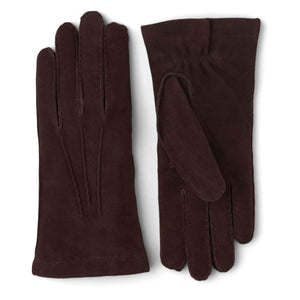 Hestra dark brown suede gloves