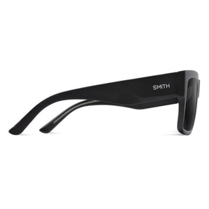 Side view of black Smith sunglasses with matte frame