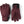 Hestra burgundy leather ski gloves with black velcro wrist straps