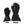 Pair of black Lenz heated gloves with battery compartment and adjustable wrist strap
