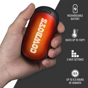 ActionHeat Cowboys branded rechargeable hand warmer with 3 heat settings and 6.5 hours of battery life