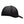 Black Mission baseball cap with perforated cross pattern