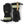 Hestra black Gore-Tex gloves with reflective yellow stripes and tan pull tab