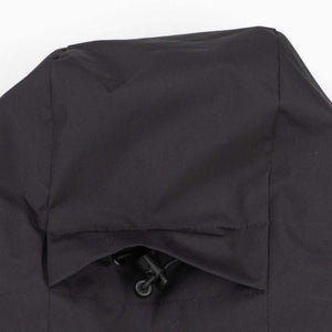 Black Mobile Warming jacket hood with adjustable drawstring toggle