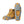 Winter Walking ice cleats attached to a tan work boot showing the metal studs on the sole