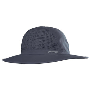 Dark grey CTR wide brim hat with perforated side panels
