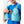 Person wearing a light blue Nathan hydration vest with a smartphone in the front pocket