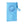 AlphaCool light blue handheld turbo fan with power button and lanyard