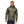 Man wearing an olive green Black Diamond hooded insulated jacket with black side panels