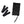 Black perforated heating pad with two elastic straps