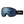 Smith Optics snow goggles with black frame and blue mirrored lens