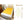 Shield Life yellow striped heating mat on a bed with product size dimensions diagram