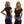 Nature Creation blue lumbar heating pad worn around the waist by a woman