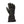 Black heated glove with yellow stitching and power button