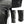 Close up details of black leather motorcycle jacket featuring zippered vents and power cable