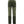 Back view of olive green outdoor trousers with reinforced dark green panels on seat and lower legs