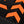 Close up of black rubber shoe sole with orange chevron tread pattern