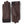 Hestra brown leather gloves with ribbed knit cuffs and snap button closure
