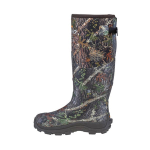 Dryshod knee high waterproof hunting boot with camouflage pattern and black rubber sole