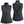 Front and back view of a black Gerbing fleece vest with a zipper closure and logo
