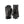 Pair of black leather gloves with stitched detailing