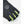 Black Hestra fingerless cycling glove with neon yellow finger gussets