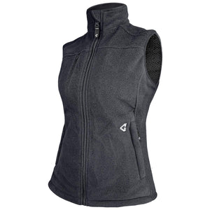 Gerbing womens black fleece vest with full front zipper and high collar