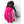 Hestra pink and grey ski glove with black wrist strap and Shark System branding