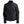 Black softshell heated jacket with front zipper and high collar