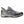 Korkers grey hiking shoe with blue accents and black detailing