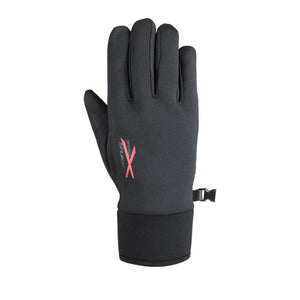 Seirus black glove with fitted cuff and side buckle