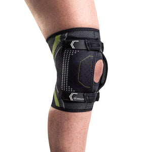 DonJoy Performance knee brace with adjustable straps on a human leg