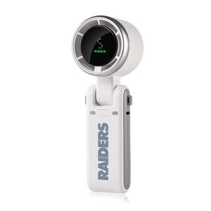 AlphaCool handheld fan with digital display and Raiders logo