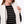 Mobile Warming white fleece vest worn over a black and white striped sweater