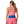 Woman wearing a blue Nathan running belt around her waist