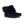 Cloud Nine Sheepskin black suede ankle boot with folded fur cuff and side zipper