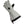 Glovii grey heated glove with power button on the back of the hand