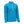 Blue quarter zip pullover with lime green zipper and grey contrast stitching