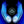 Neck fan with dual channel air intake design and blue airflow visualization