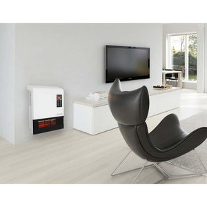 World Marketing wall mounted infrared heater in a modern living room