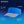 Mission blue cooling visor with grey brim and feature callouts for fabric and sun protection