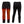 Venture Heat black heated pants showing front and back views with glowing heating elements on thighs