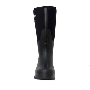 Black waterproof rubber boot with neoprene upper