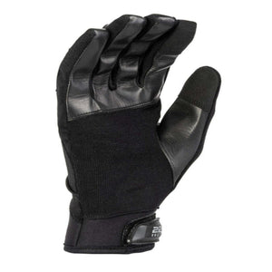 221B Tactical black leather and fabric tactical glove