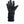Black winter glove with a zippered wrist pocket and knit cuff